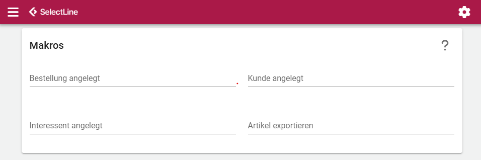 Einrichtung Makros