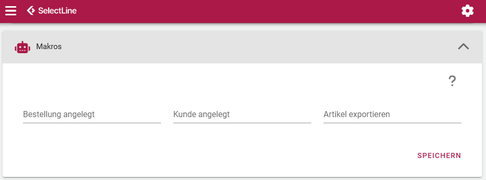 Einrichtung Makros