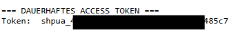 Das erzeugte Access-Token