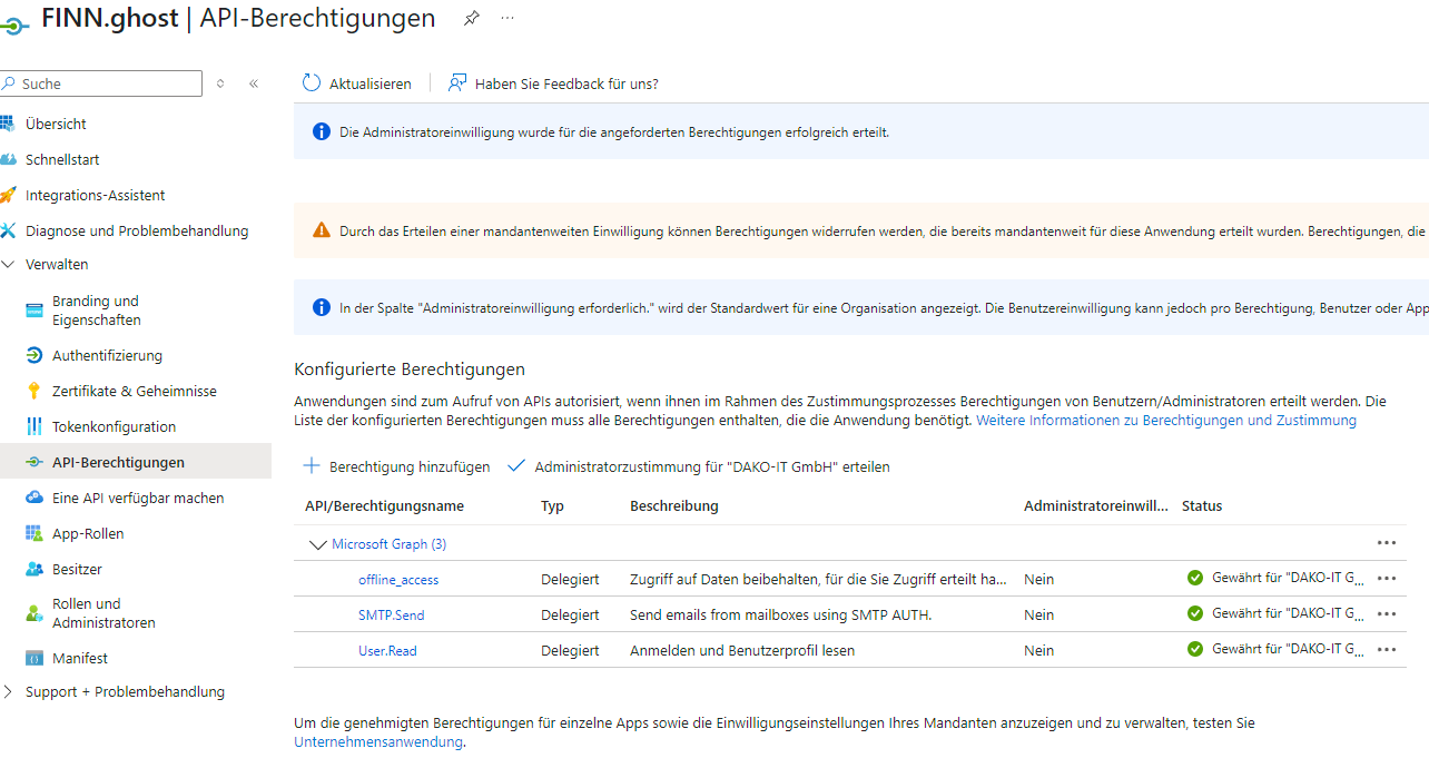 API-Berechtigungen