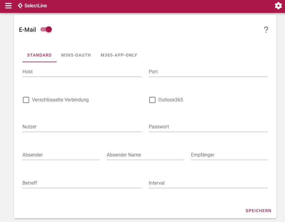Einstellungen Mail
