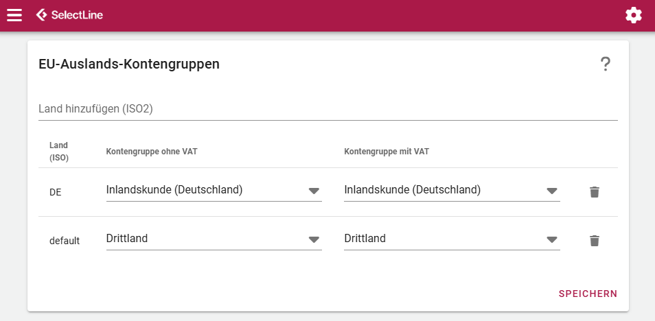 Einstellungen OSS