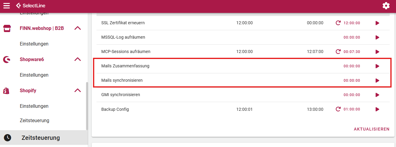 Die beiden Aufgaben in der Zeitsteuerung